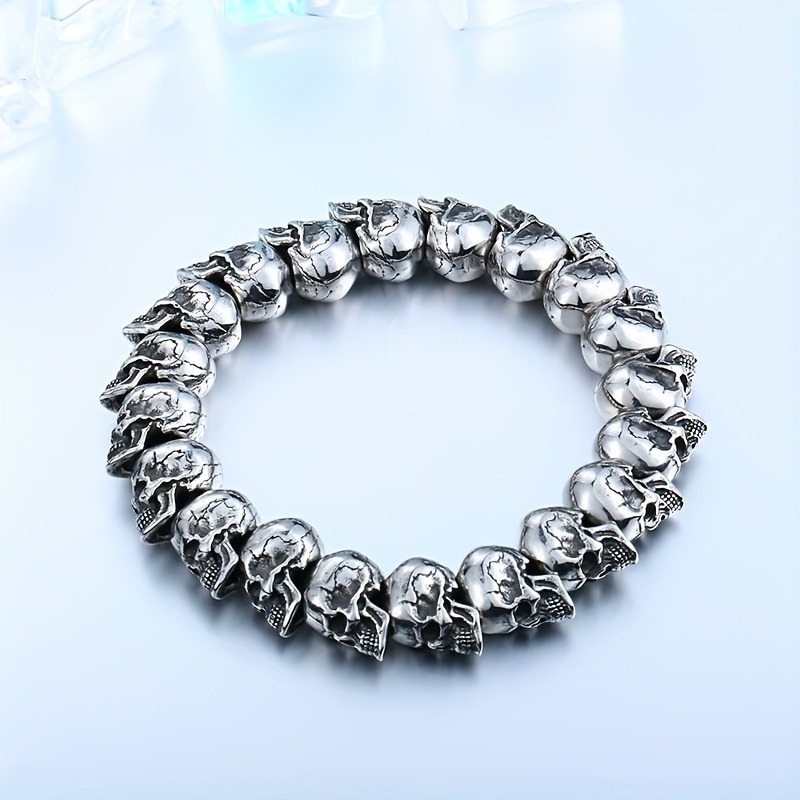Men's Retro Punk Small Skull Bracelet